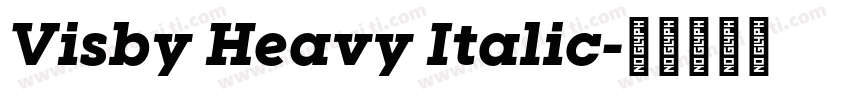 Visby Heavy Italic字体转换